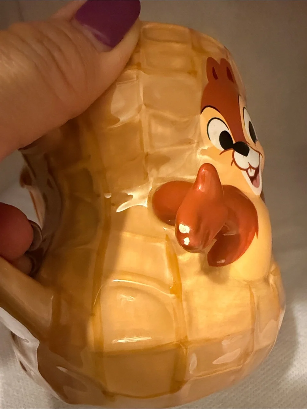 Disney Chip 'n' Dale Waffle Mug in Tan and Brown